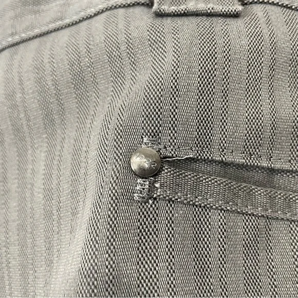 dickies work shorts regular fit gray stripe twill high waist workwear mens 38x10 - Picture 5 of 7